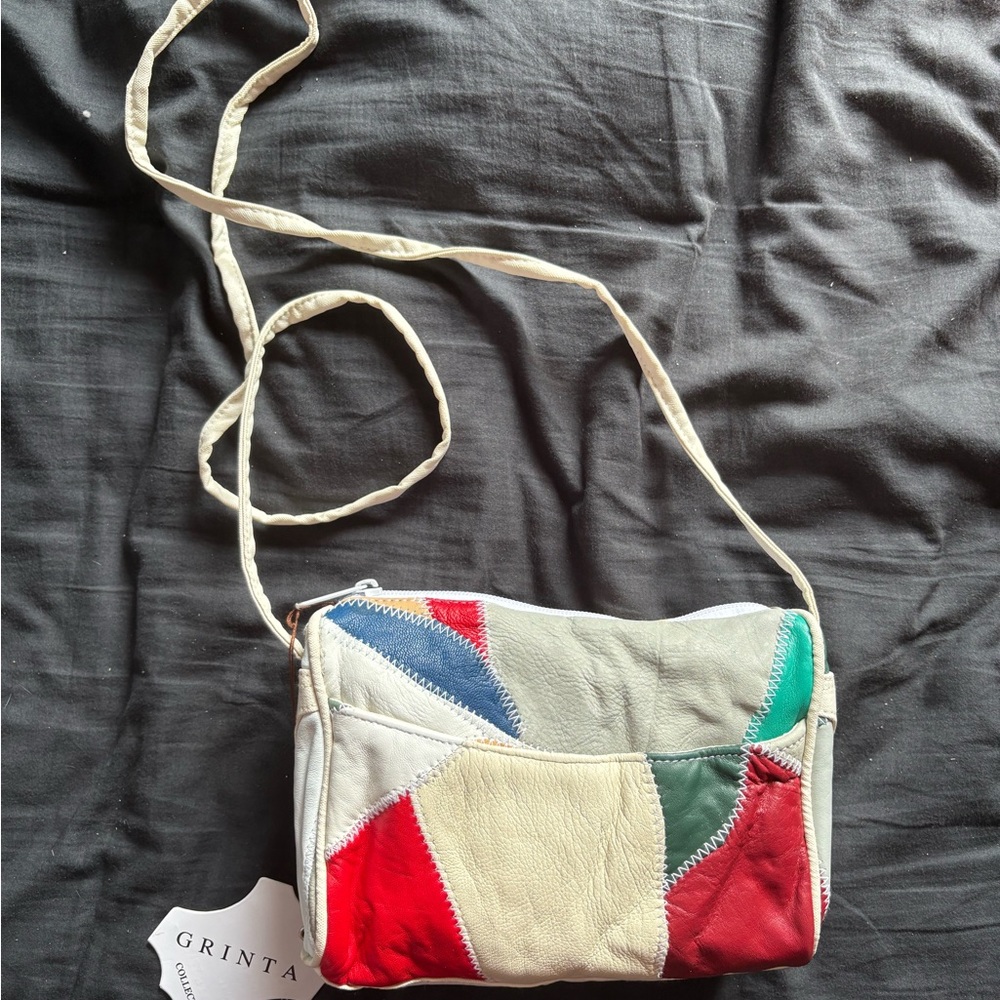 Grinta Collection Leather Patchwork Crossbody Purse